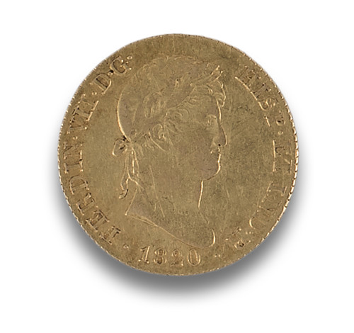 MONEDA DE ORO DE 4 ESCUDOS DE FERNANDO VII