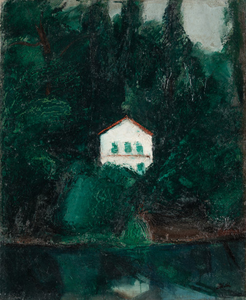 MIQUEL VILLA BASSOLS, "La casa perdida", 1928, Óleo sobre l