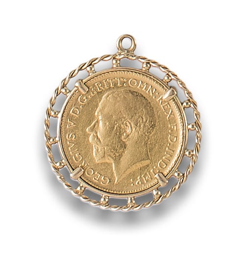 COLGANTE MONEDA DE ORO JORGE V