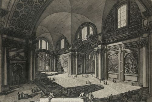 GIOVANNI-BATTISTA PIRANESI, "Interior de la iglesia de Sant