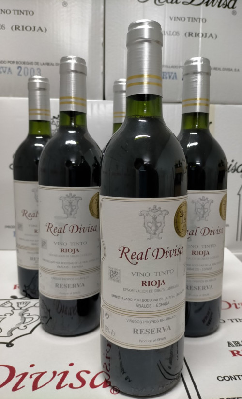 6 botellas de 0,75 litros de Real Divisa Reserva 2003 Rioja