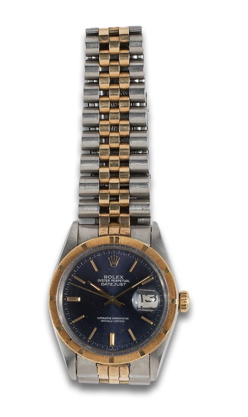 ROLEX OYSTER PERPETUAL DATEJUST WRISTWATCH, IN STEEL AND GO