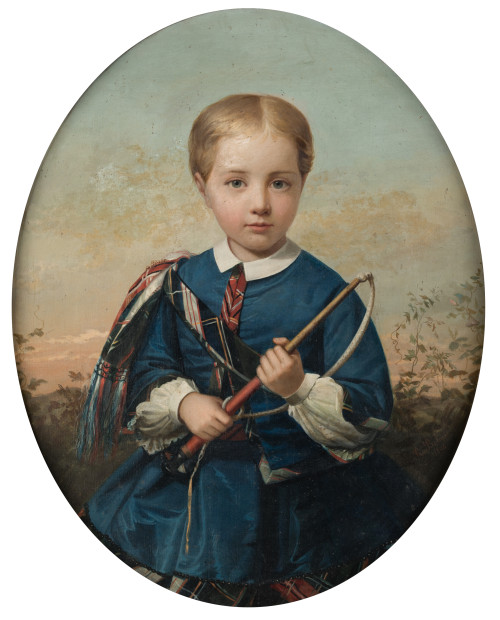 RICARDO BALACA, "Retrato de Anselmo Blaser de niño con fust