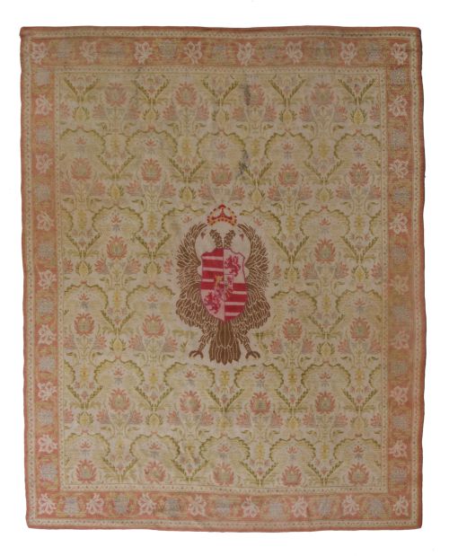 Hand-knotted wool rug, Spain, mid-20th century