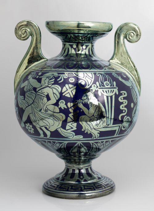 Ceramic amphora with metallic reflection, Spain, mid 20th c