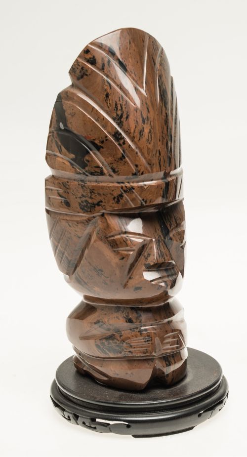 Mahogany Obsidian Totem Figure, China, 20th century