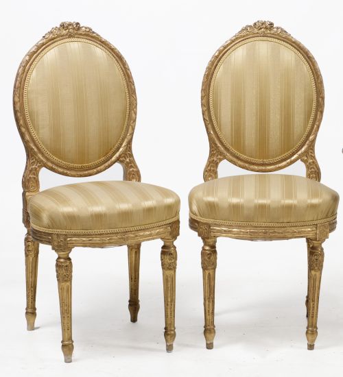 Pair of Louis XVI style chairs, France, 20th century