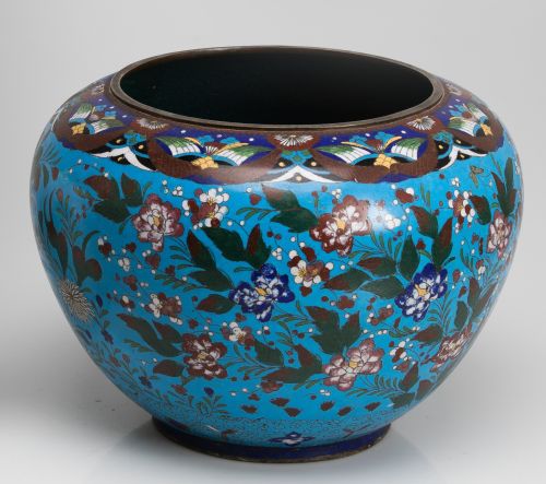 Cloisonne enamel center, China, early 20th century