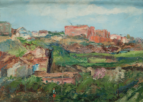 EMILIO HERRERO, "Del Zarzal a Villaamil", 1964, Óleo sobre