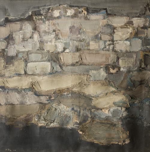 JOSE DIAZ, "Paisaje", 1964, Técnica mixta sobre lienzo