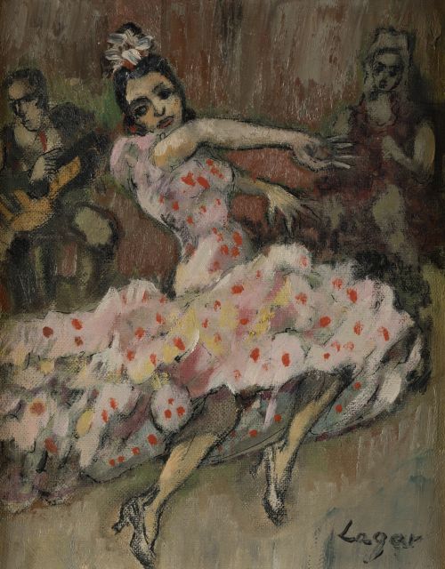 CELSO LAGAR, "Gitana", Óleo sobre lienzo