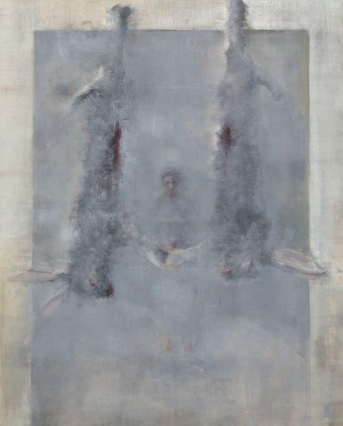 GUILLERMO DELGADO, “Composición”, 1970, Óleo sobre lienzo