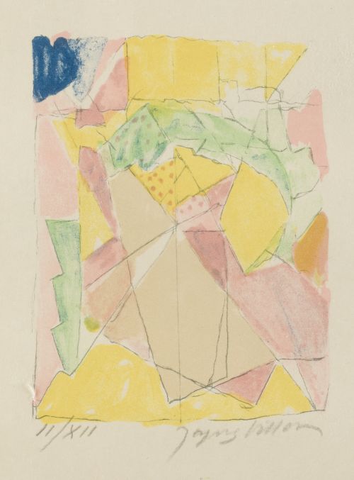 JACQUES VILLON, "Sin título", Litografía a color sobre pape