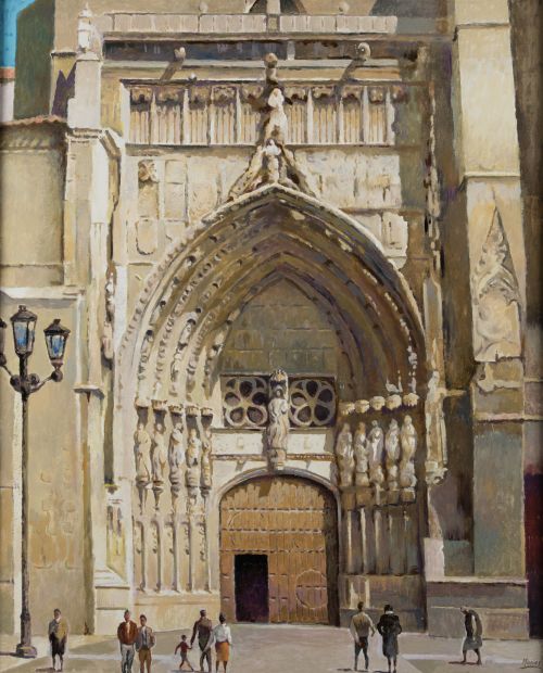 ISIDRO LÓPEZ MURIAS, "La puerta del Arzobispado (Palencia)"