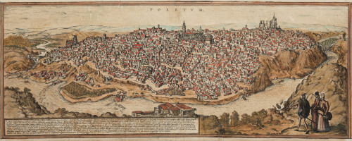 FRANS HOGENBERG, "Toledo", Grabado al cobre