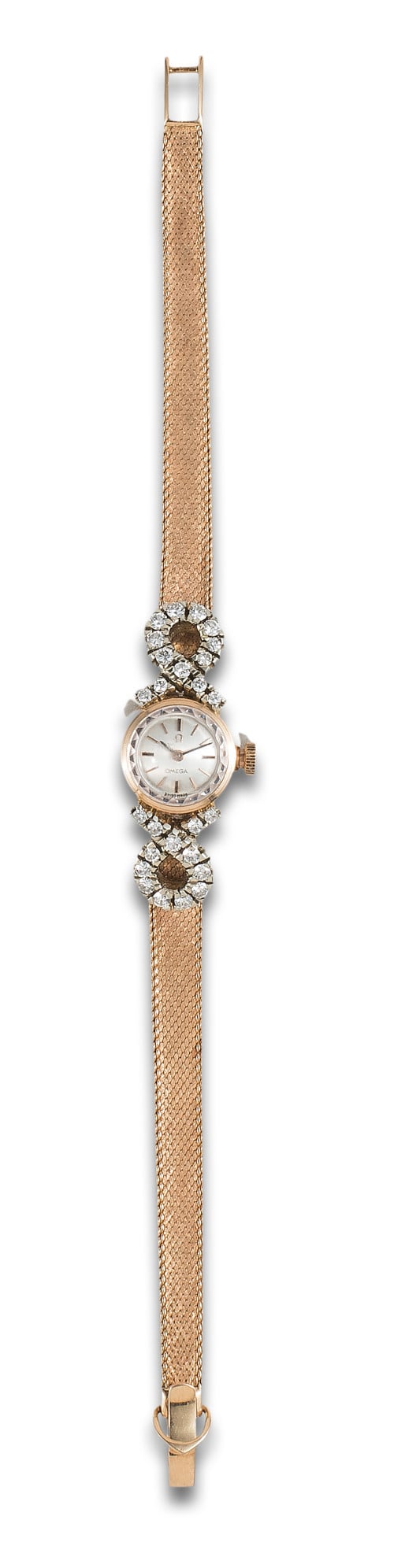 OMEGA WRISTWATCH IN YELLOW GOLD WITH DIAMONDS