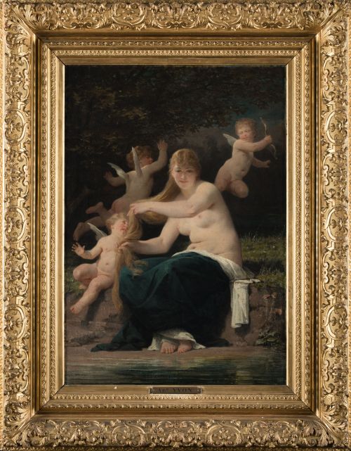 ADOLPHE YVON, "El baño de Venus", Óleo sobre lienzo