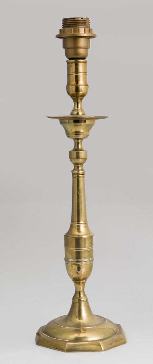 Gilded brass table lamp, Spain, 20th century