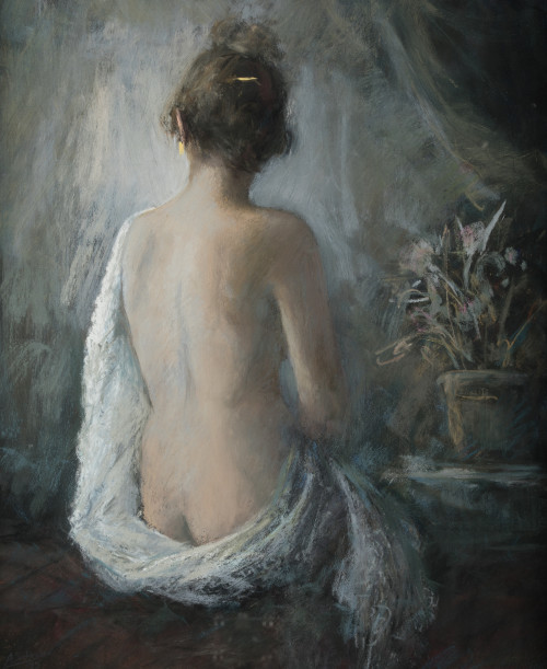 ALFREDO SALAZAR, "Es necesario pensarte", Pastel sobre pape