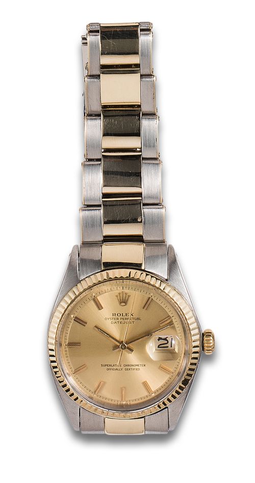 ROLEX OYSTER PERPETUAL DATEJUST WRISTWATCH IN STEEL AND YEL