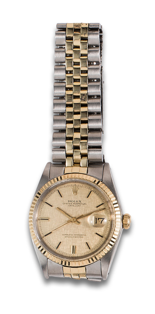 ROLEX OYSTER PERPETUAL DATEJUST WRISTWATCH IN STEEL AND GOL