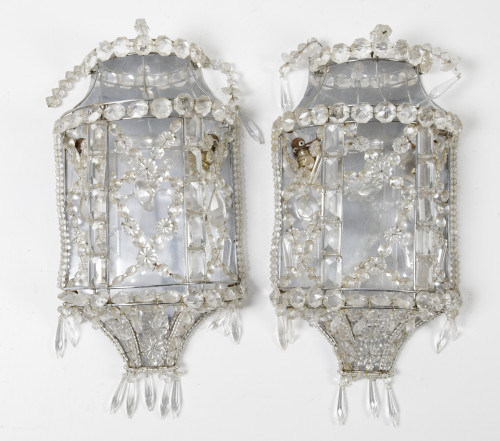 Pareja de apliques de estilo Carlos IV, S.XX