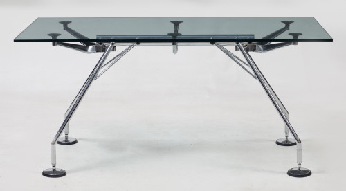 "Nomos" table designed by Norman Foster, published by Tecno