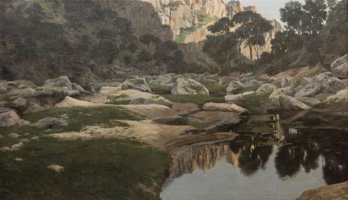 PABLO  BUENDÍA Y BELTRÁN, "La Cabrera", 1899, Óleo sobre li