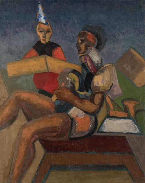 JOSE MARIA GUERRERO MEDINA, "Dos figuras", 2004, Óleo sobre