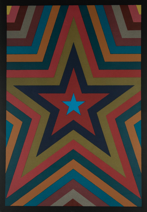 SOL LEWITT , "Five pointed star", Serigrafía sobre papel