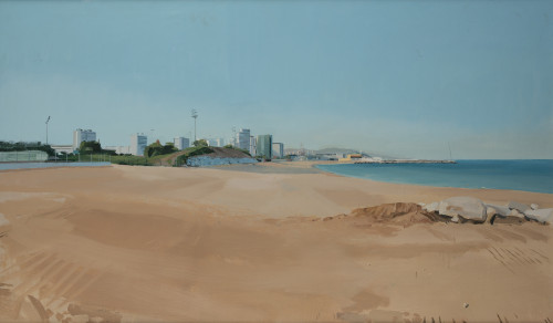 ALBERTO  ROMERO GIL, "La Mar Bella I", Óleo sobre tabla