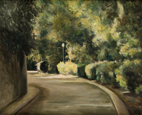 MIGUEL VILA BURGOS, "Parc de Montjuic", 2004, Óleo sobre li