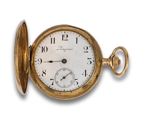 LONGINES LADIES SABONETA POCKET WATCH, IN YELLOW GOLD