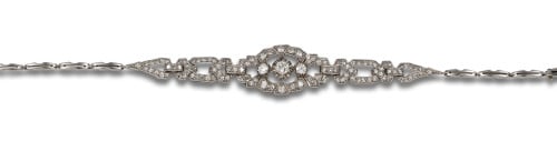 ENGAGEMENT BRACELET, 1930s, DIAMONDS AND PLATINUM