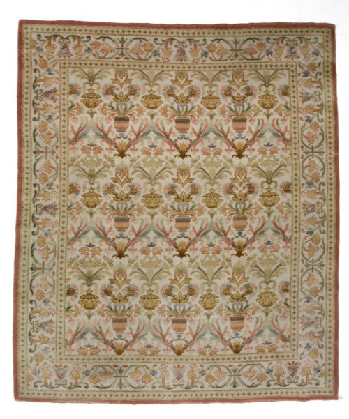 Cuenca-type hand-knotted wool rug, Spain, 20th century