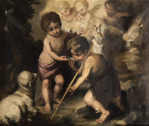 SEGUIDOR DE BARTOLOMÉ ESTEBAN MURILLO, "Los niños de la con