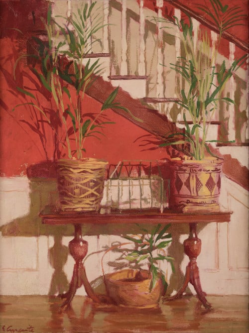 JOSÉ MARÍA CUASANTE, "Interior", 1989, Óleo sobre lienzo