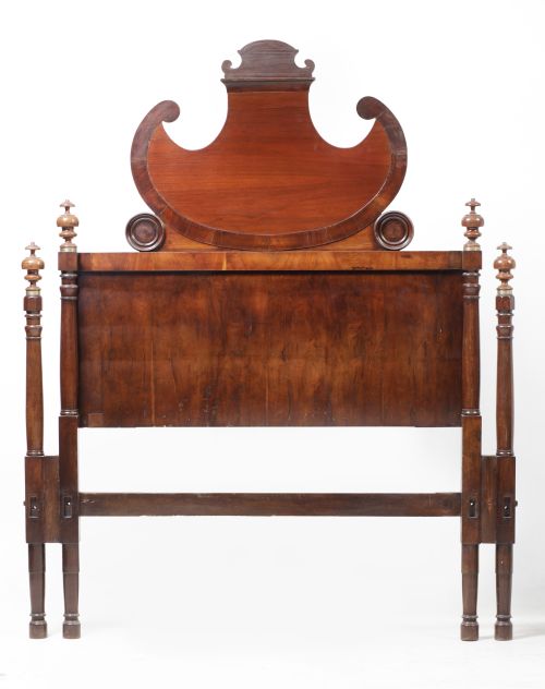 Queen Governor style mahogany headboard, Spain, early  20th