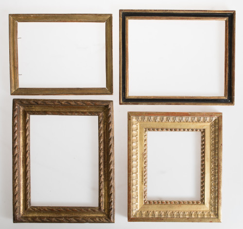 Four neoclassical style frames of different sizes, 19th-20t