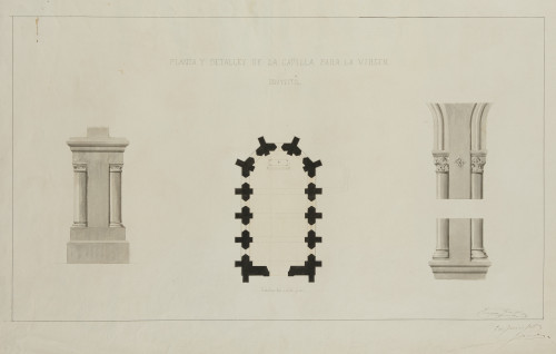 JOAQUÍN KRAMER ARNÁEZ, "Planta y detalles de la capilla par