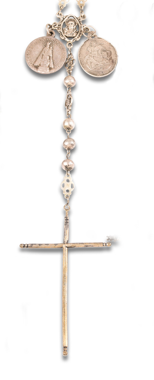 ANTIQUE SILVER ROSARY