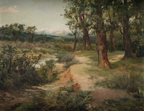 JOSÉ LUPIÁÑEZ Y CARRASCO, "Paisaje con la sierra de Madrid