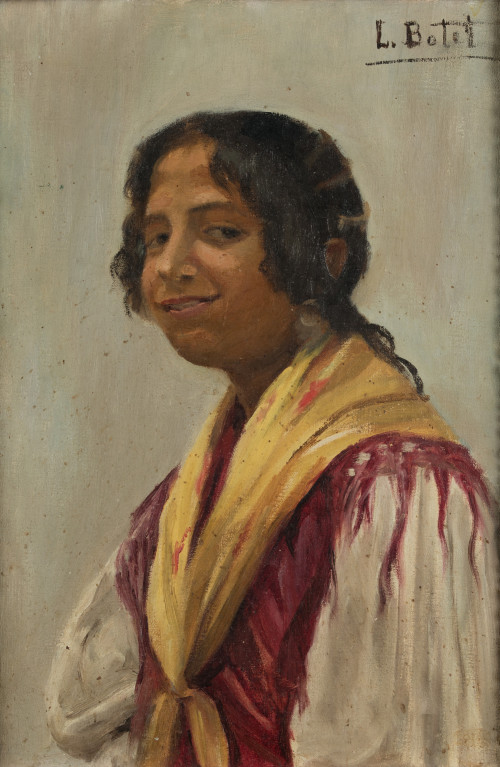 LUISA BOTET Y MUNDI, "Gitana", Óleo sobre lienzo