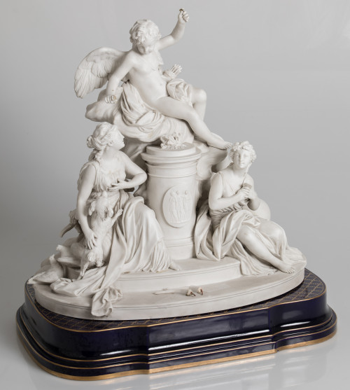 "Venus, Cupid and Psyche", biscuit group, Sèvres, 20th cent