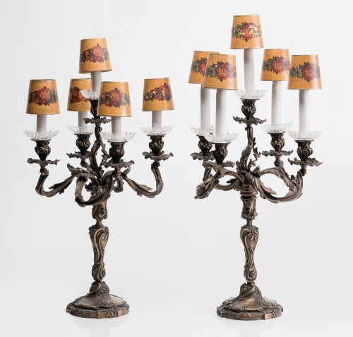 Pareja de candelabros lámpara de mesa