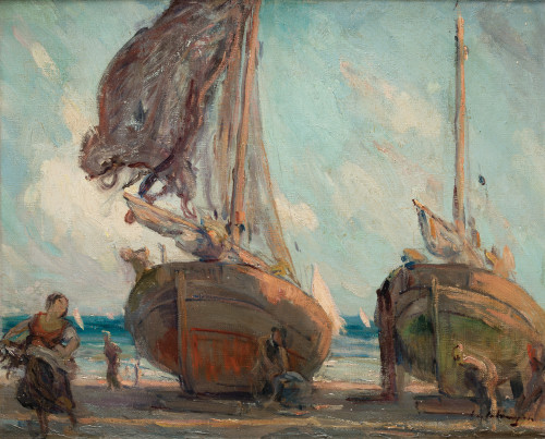 ALEJANDRO DE CABANYES MARQUÉS, "Barcos barados en la orilla