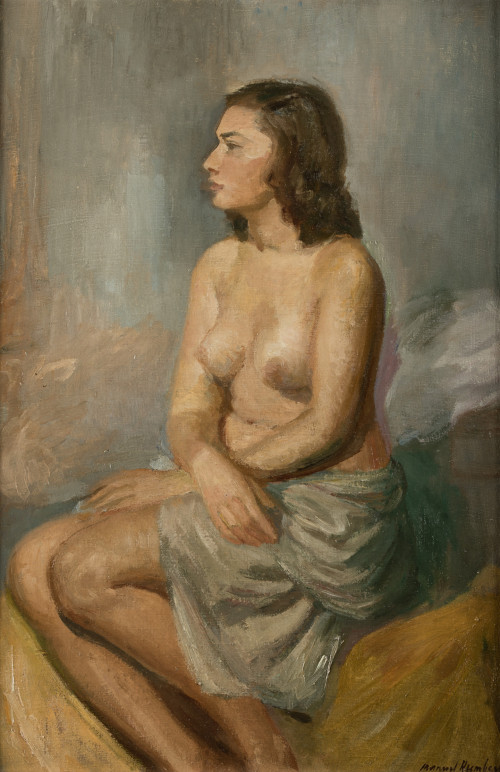 MANUEL  HUMBERT ESTEVE, "Joven", Óleo sobre lienzo