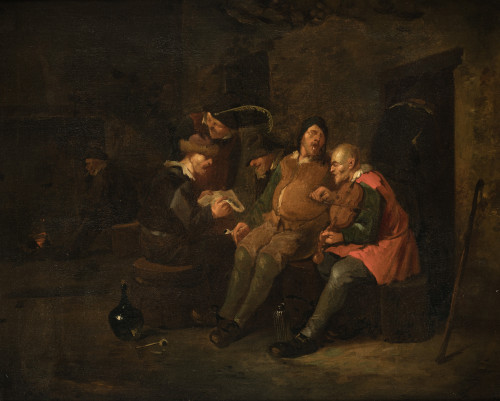 EGBERT VAN HEEMSKERK &#39;&#39;EL JOVEN", "Interior de una taberna