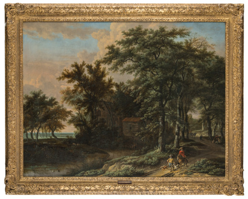 ADRIAEN HENDRIKSZ VERBOOM, "Paisaje con cazadores", c. 1660