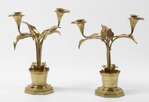 Pareja de candelabros Art Deco, c. 1900